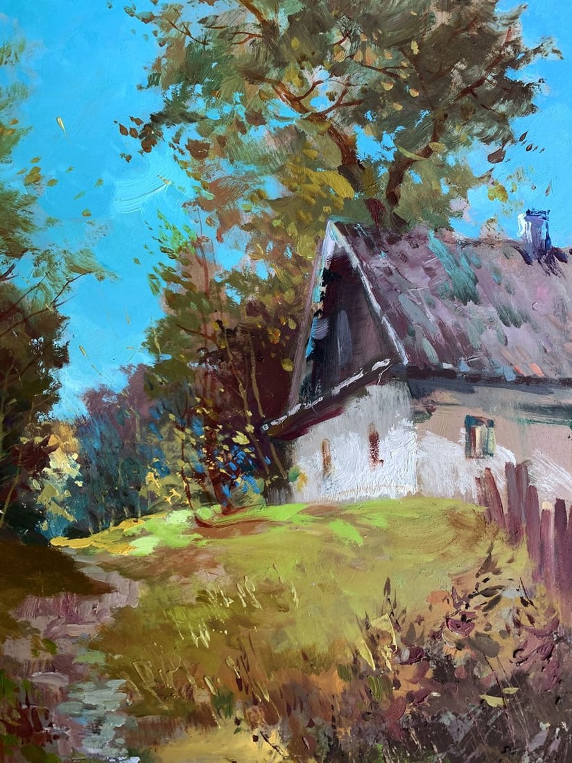 Oil painting Early morning in the village Yuriy Suprunchuk - 5