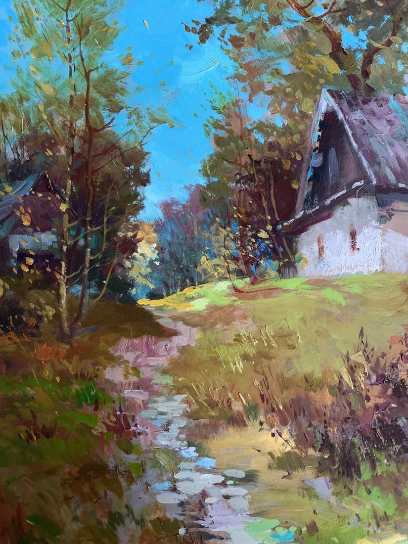 Oil painting Early morning in the village Yuriy Suprunchuk - 6