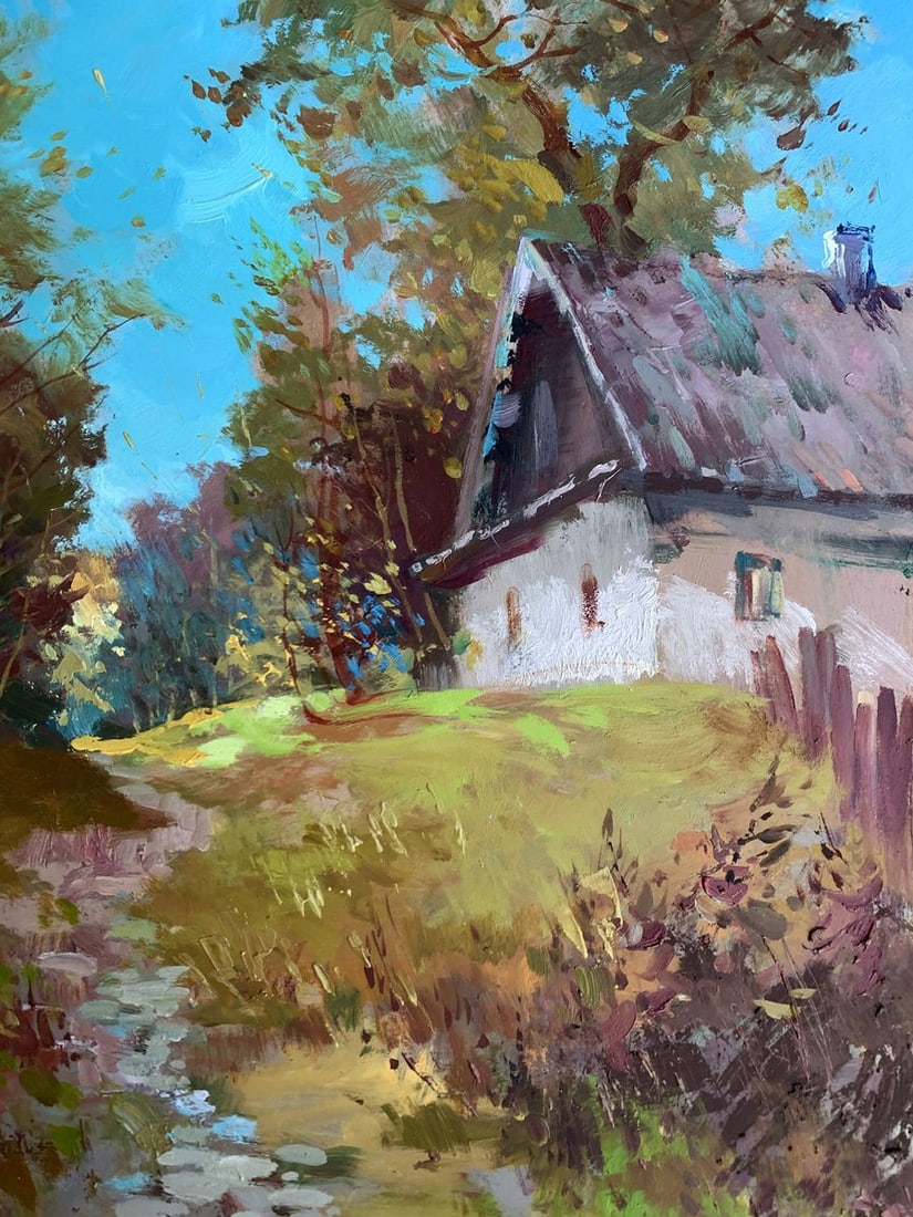 Oil painting Early morning in the village Yuriy Suprunchuk - 7
