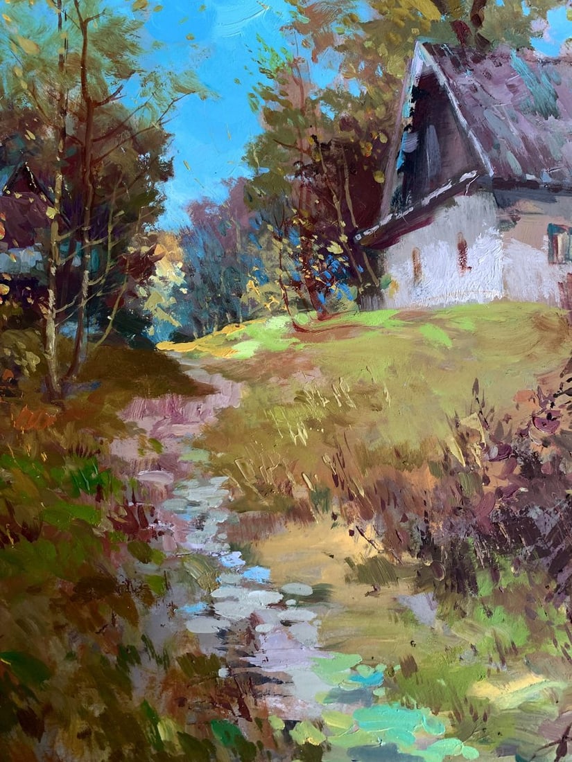 Oil painting Early morning in the village Yuriy Suprunchuk - 8