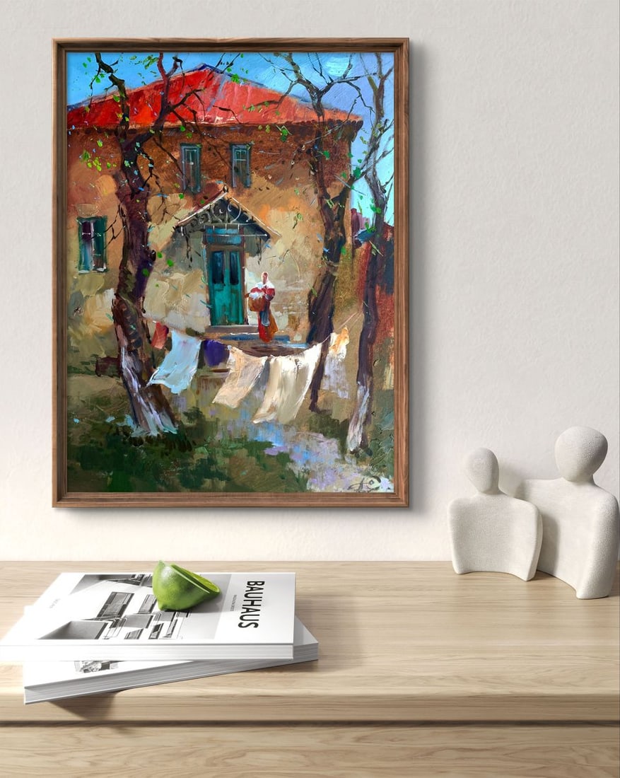Oil painting A light breeze in the yard Yuriy Suprunchuk - 2