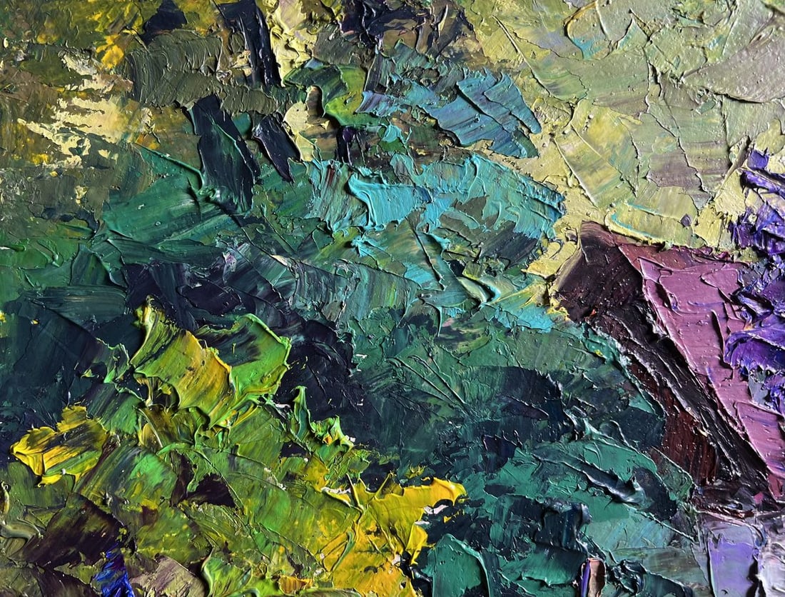 Oil painting Lilac bush in the garden Boris Serdyuk - 4