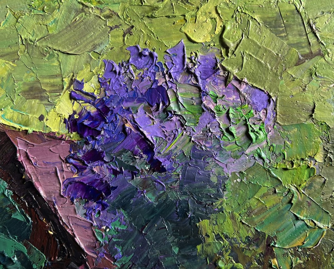 Oil painting Lilac bush in the garden Boris Serdyuk - 6