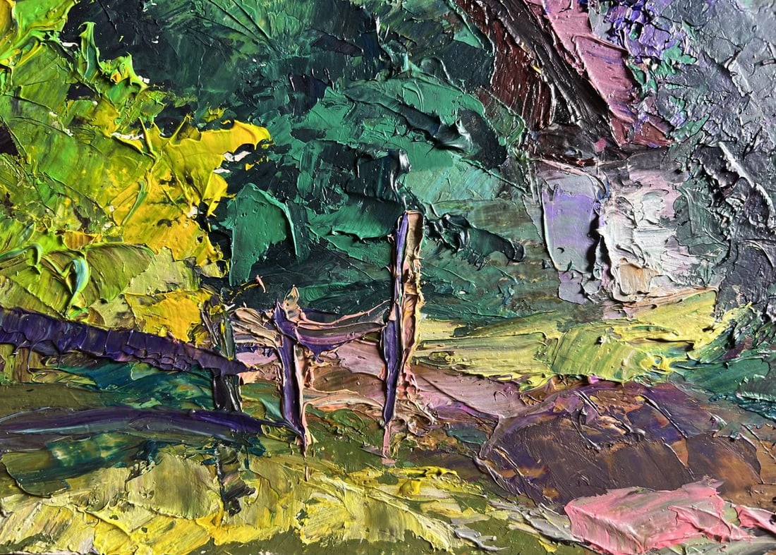 Oil painting Lilac bush in the garden Boris Serdyuk - 7