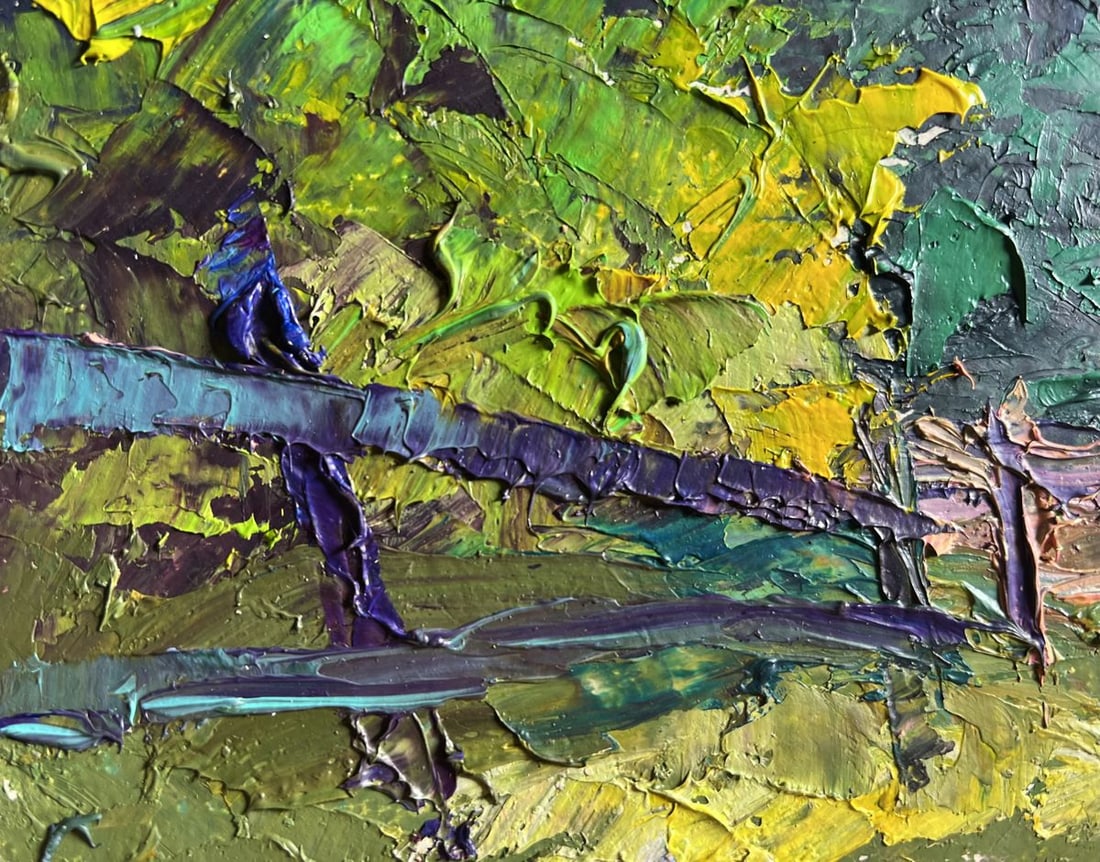 Oil painting Lilac bush in the garden Boris Serdyuk - 8