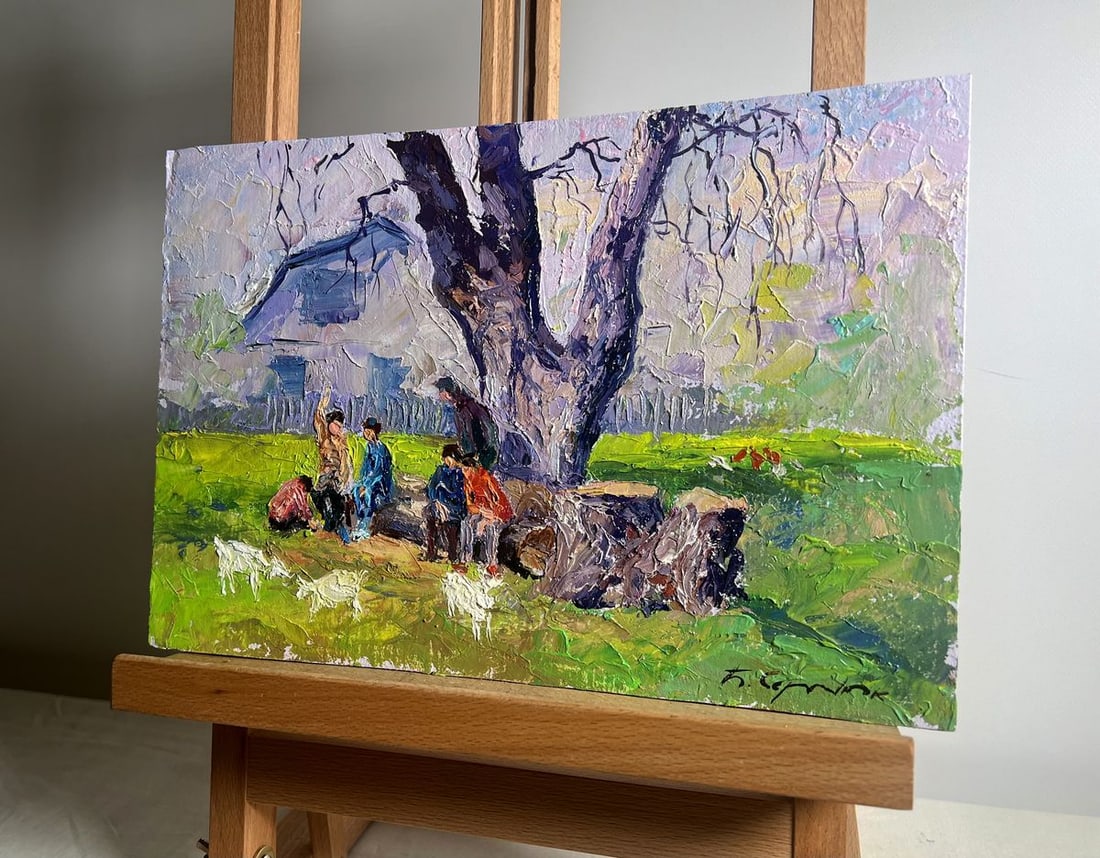 Oil painting May day in the village Boris Serdyuk - 2