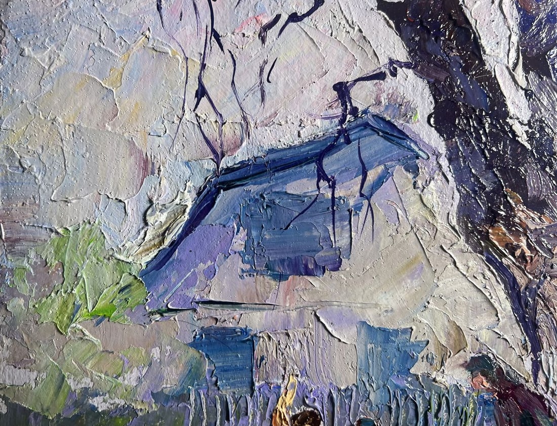 Oil painting May day in the village Boris Serdyuk - 4