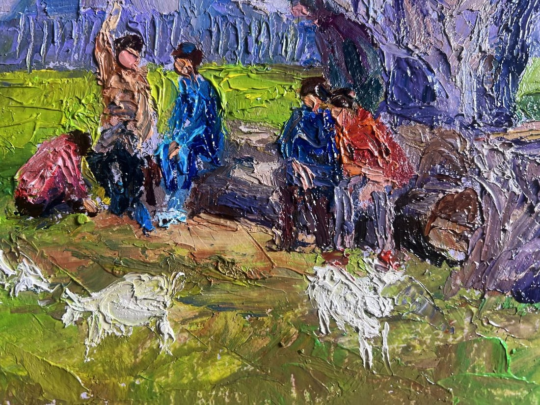 Oil painting May day in the village Boris Serdyuk - 7