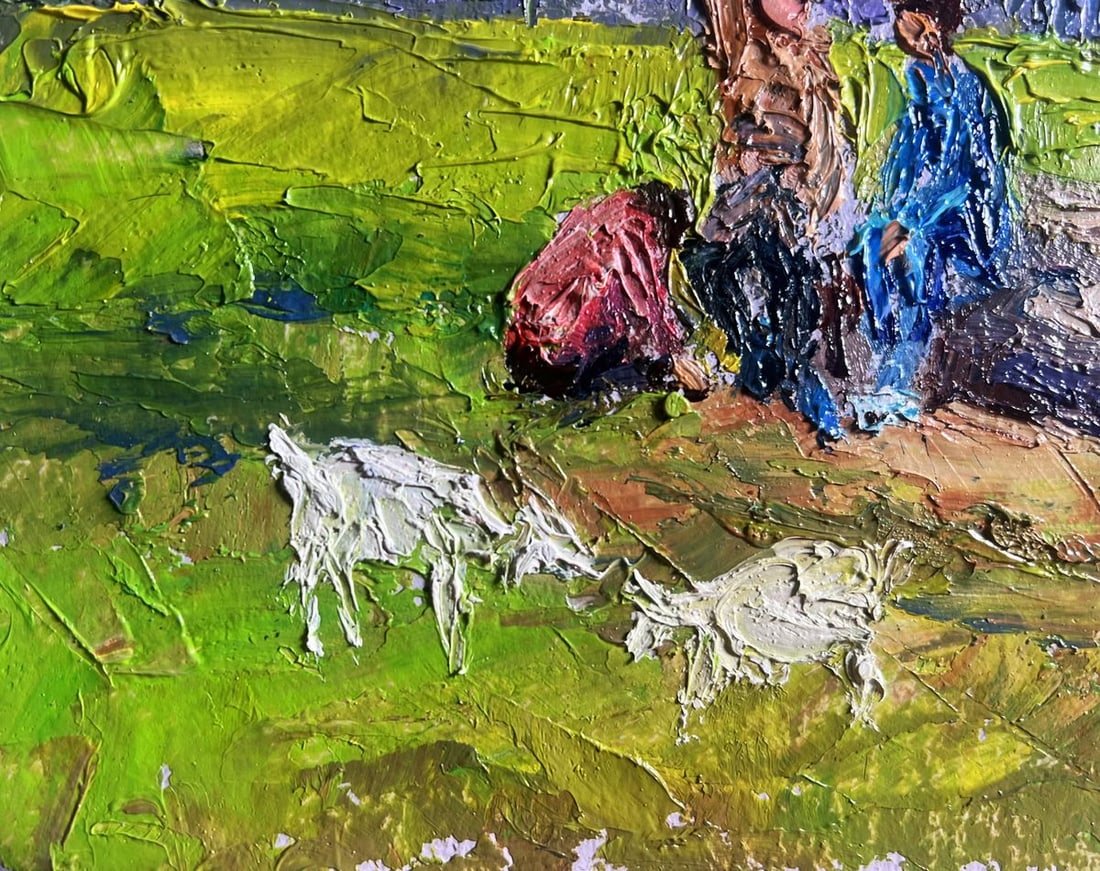 Oil painting May day in the village Boris Serdyuk - 8