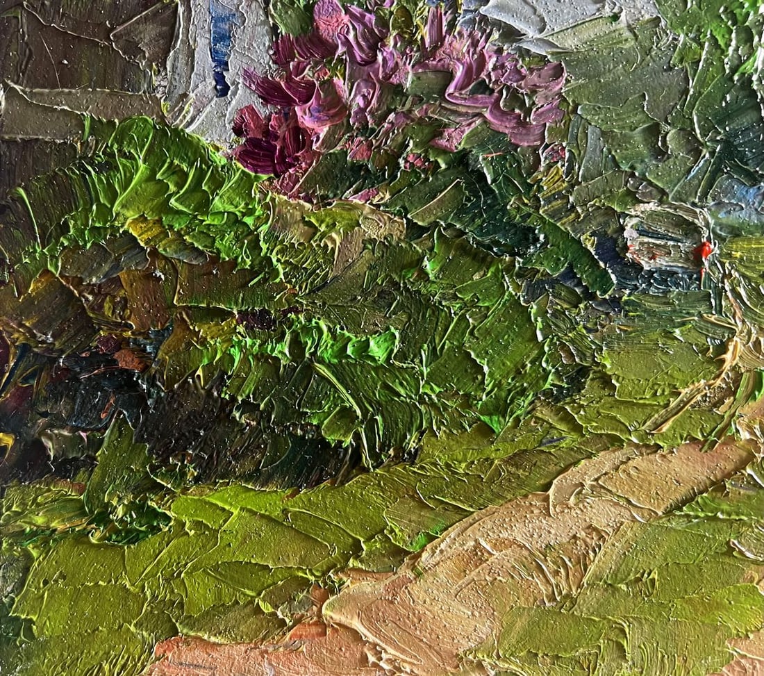 Oil painting Lilac growing in the village Boris Serdyuk - 8