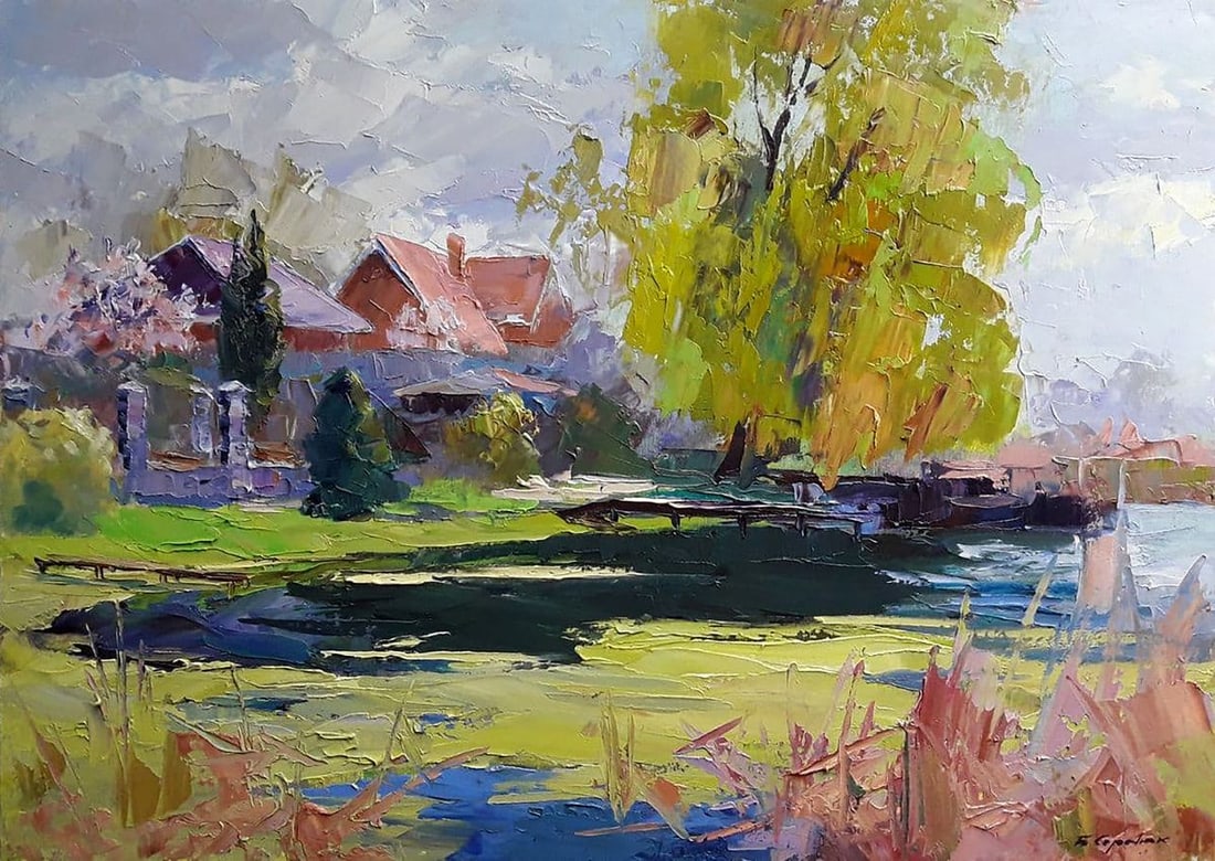 Oil painting May Serdyuk Boris Petrovich: Title: Oil painting May Serdyuk Boris Petrovich Description: NoSERB 723 *** ABOUT THIS PAINTING *** * TITLE: "May" * ARTISTS: Serdyuk Boris Petrovich * SIZE: 50x70 cm/'19.68x27.55 inches' * MEDIUM: