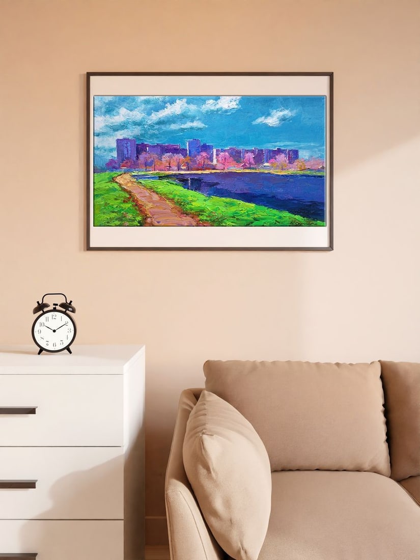 Oil painting Over the river Boris Serdyuk - 2