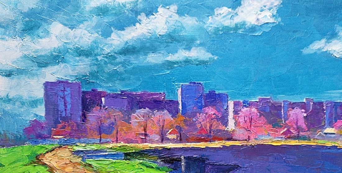 Oil painting Over the river Boris Serdyuk - 4