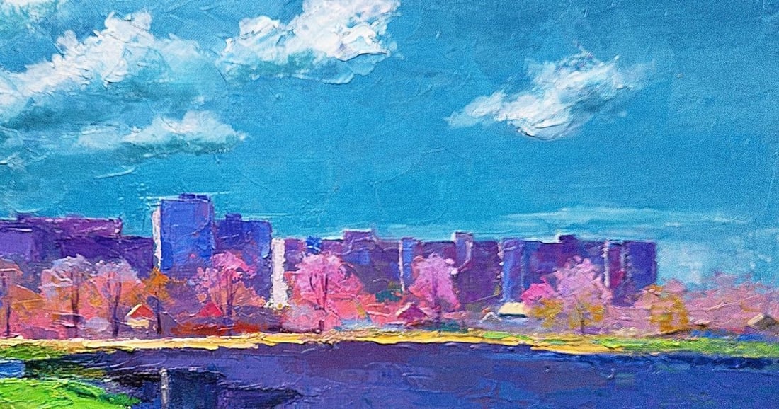 Oil painting Over the river Boris Serdyuk - 5