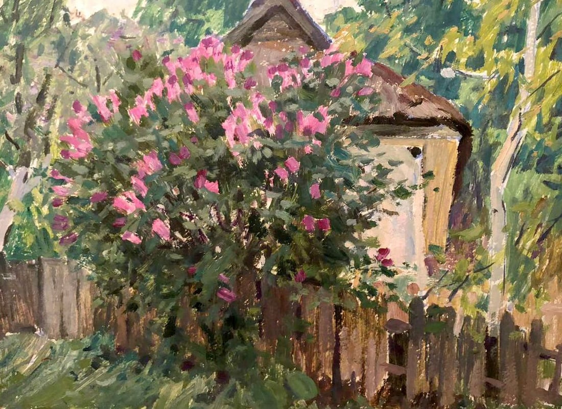 Oil painting Lilac blooms Bortnikov Nikolay Fedorovich: Title: Oil painting Lilac blooms Bortnikov Nikolay Fedorovich Description: NoGS 324 *** ABOUT THIS PAINTING *** * TITLE: "Lilac blooms" * ARTISTS: Bortnikov Nikolay Fedorovich * SIZE: 50x70