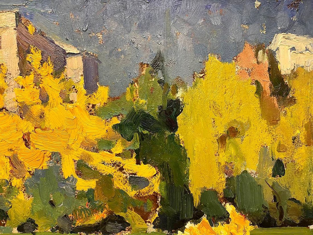 Oil painting Urban autumn Petrov Georgy Petrovich - 5