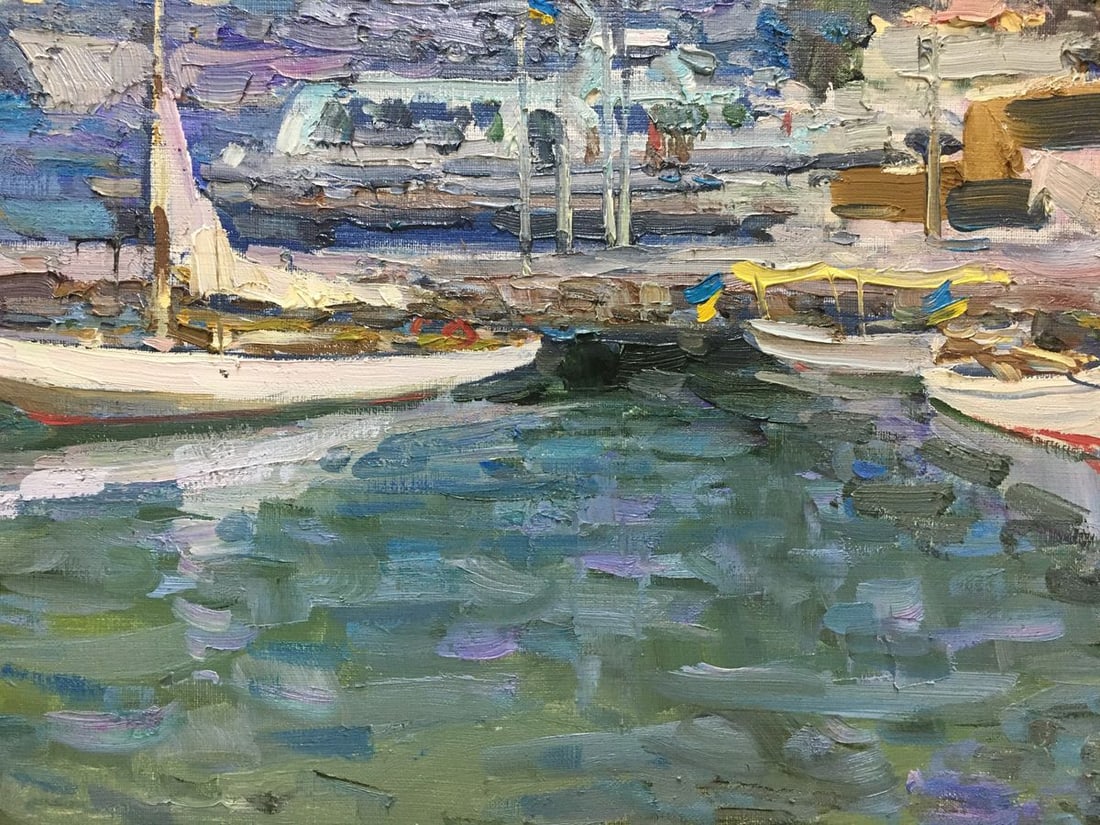Oil painting City port Shadrin Alexander Petrovich - 4