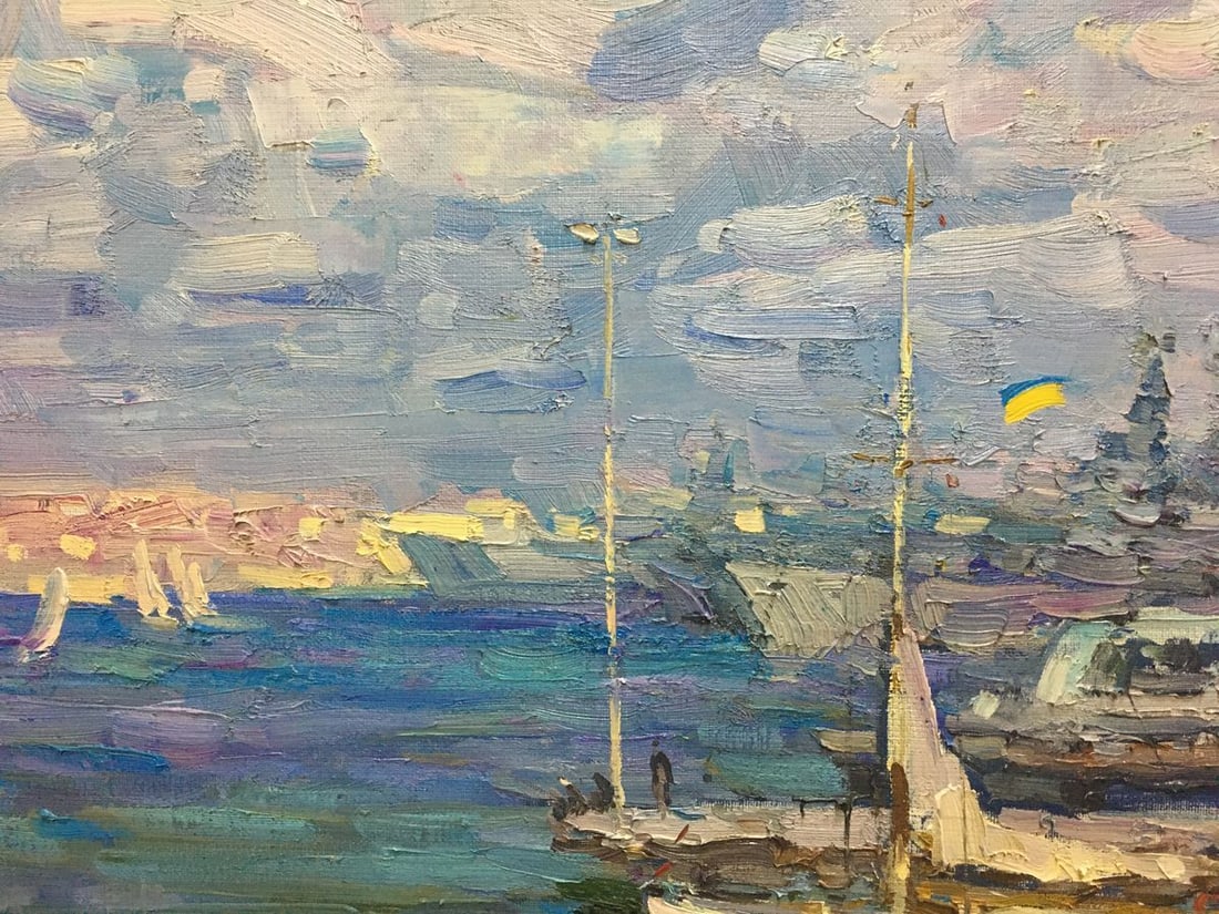 Oil painting City port Shadrin Alexander Petrovich - 6