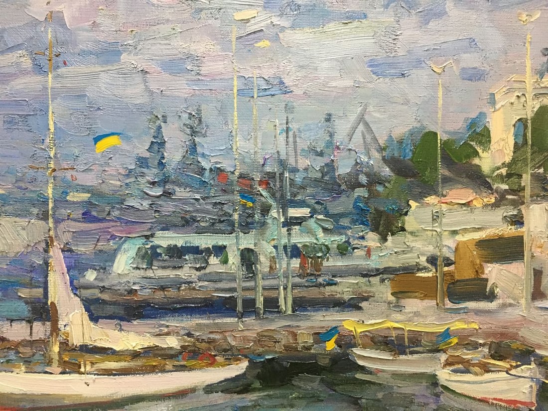 Oil painting City port Shadrin Alexander Petrovich - 7