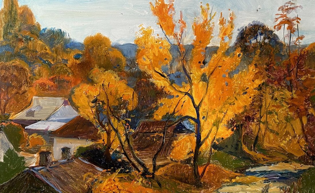 Oil painting Autumn clear day Litvinov Oleg Arkad'yevich: Title: Oil painting Autumn clear day Litvinov Oleg Arkad'yevich Description: NoLitv 265 *** ABOUT THIS PAINTING *** * TITLE: "Autumn clear day" * ARTISTS: Litvinov Oleg Arkad'yevich * SIZE: 23x36