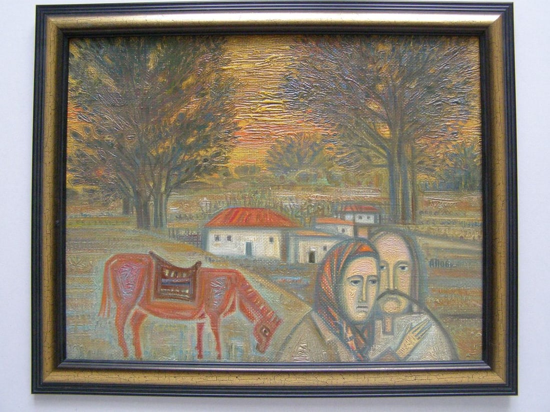 Oil painting EVENING IN THE SOUTH Pushkarev Andrey Tomasovich (1 of 1)