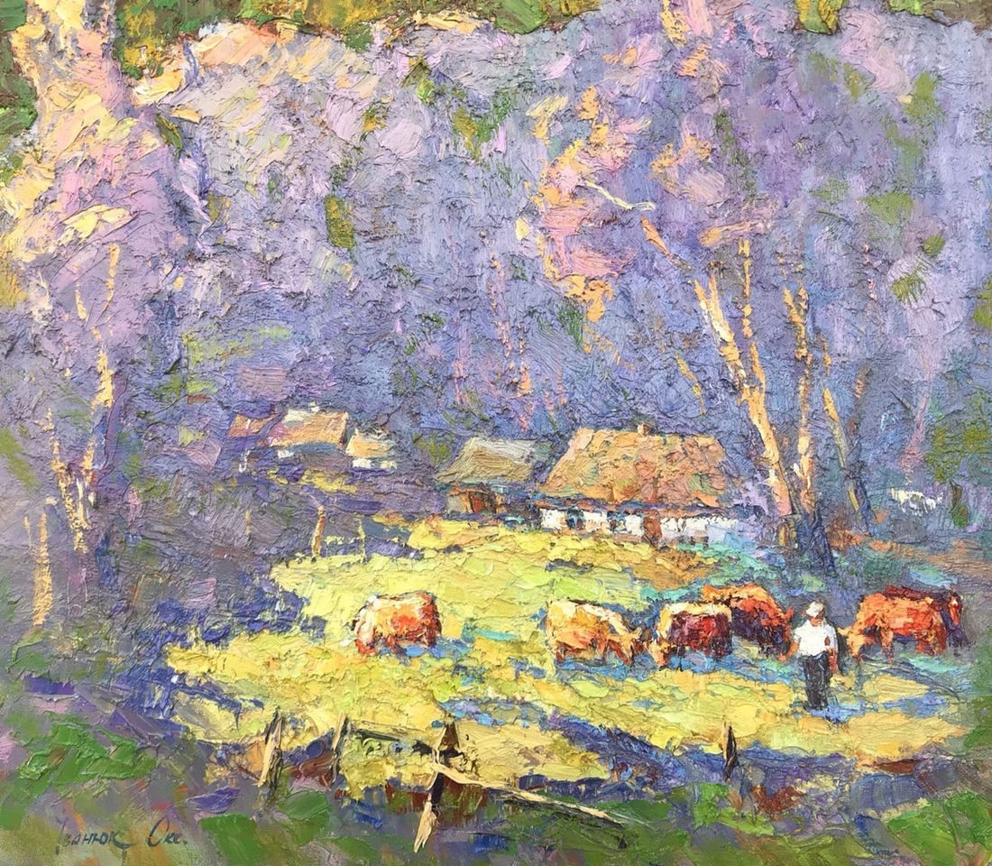 Oil painting In the meadow Kalenyuk Oksana (1 of 6)