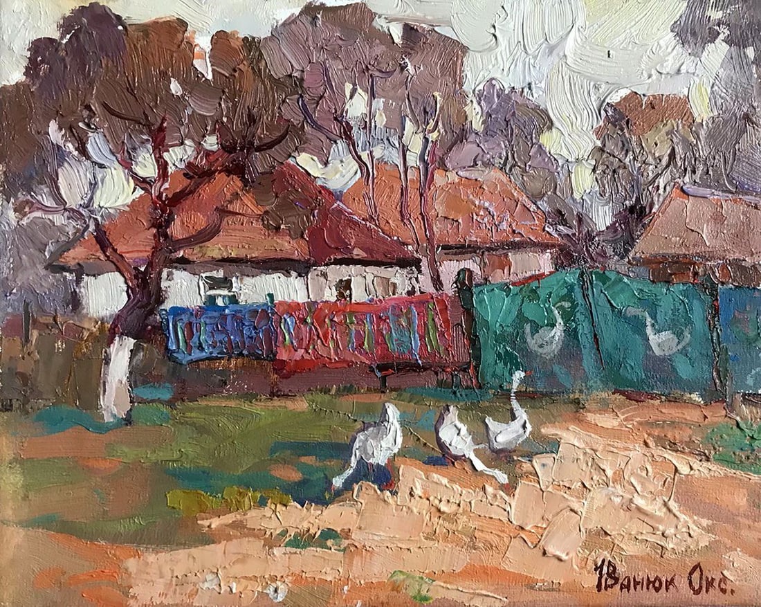 Oil painting Waiting for guests Kalenyuk Oksana (1 of 4)