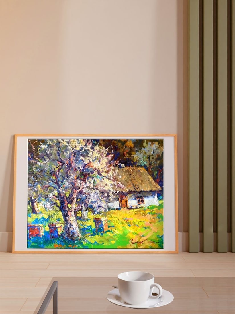 Oil painting Spring in the old yard Kalenyuk Oksana - 3