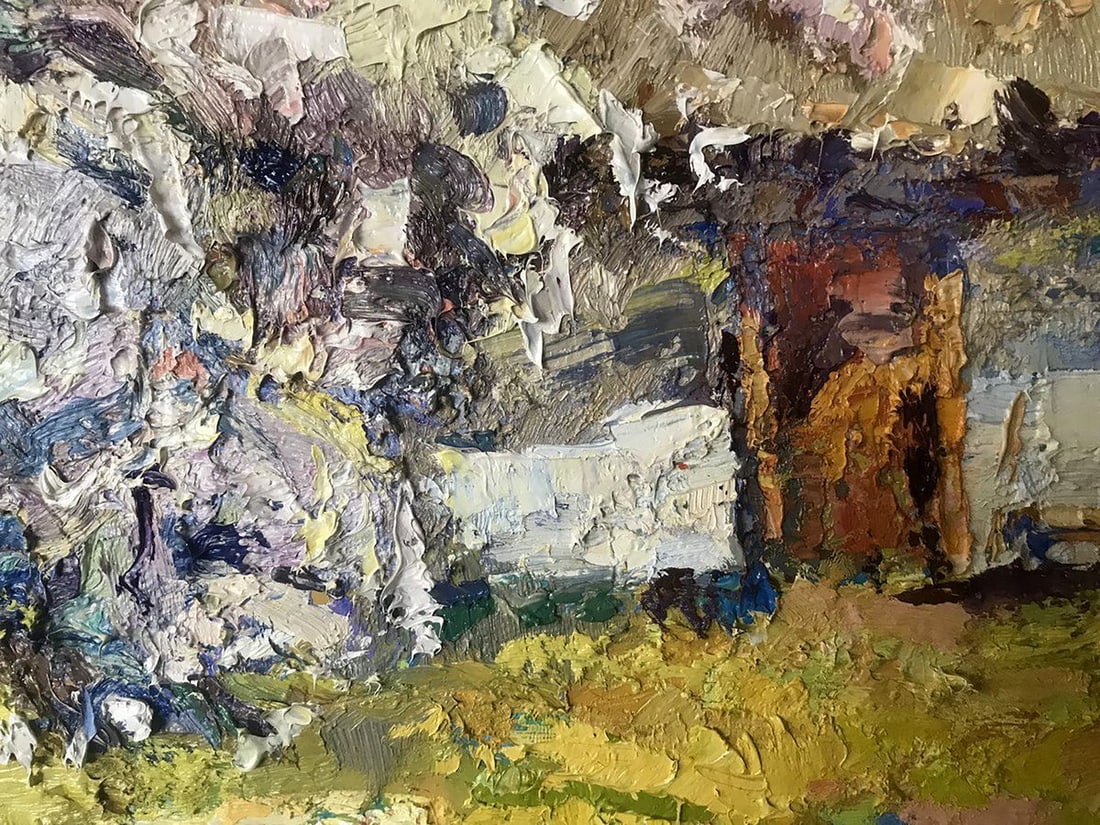 Oil painting Spring in the old yard Kalenyuk Oksana - 4