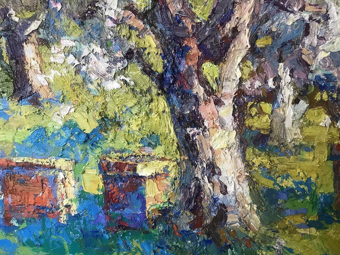 Oil painting Spring in the old yard Kalenyuk Oksana - 5