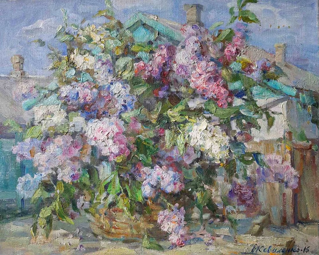 Oil painting Lush lilac Kovalenko Ivan Mikhailovich (1 of 5)