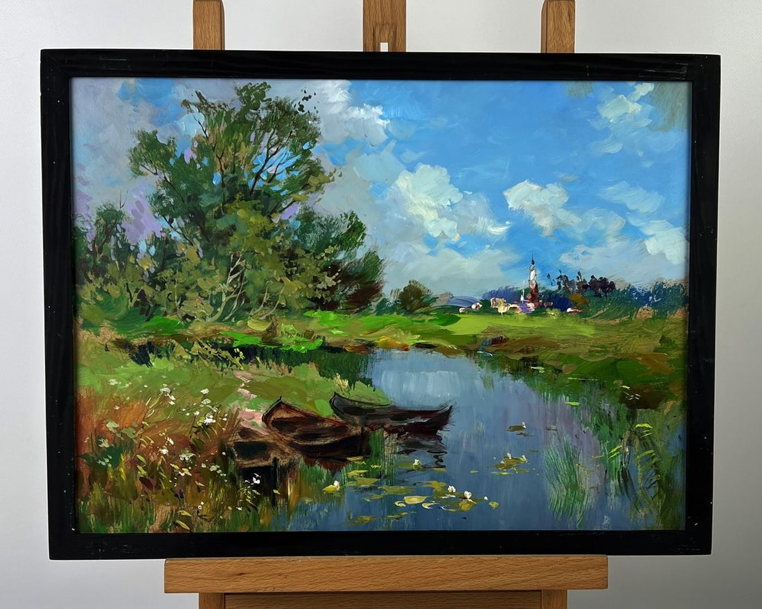 Oil painting Early morning by the river Yuriy Suprunchuk: Title: Oil painting Early morning by the river Yuriy Suprunchuk Description: NoAAA6359*** ABOUT THIS PAINTING **** TITLE: "Early morning by the river"* ARTISTS: Yuriy Suprunchuk* SIZE: 30x40
