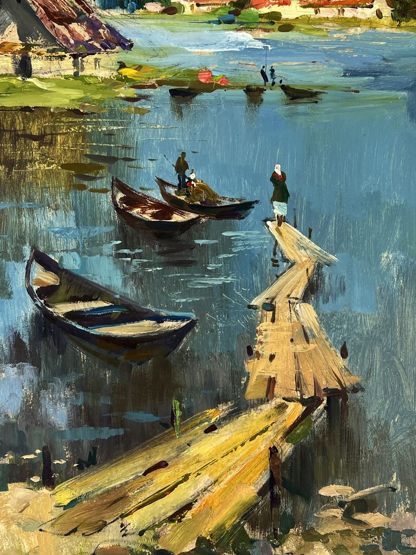 Oil painting Fishing village after the rain Yuriy Suprunchuk - 10
