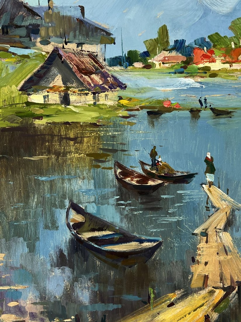 Oil painting Fishing village after the rain Yuriy Suprunchuk - 7