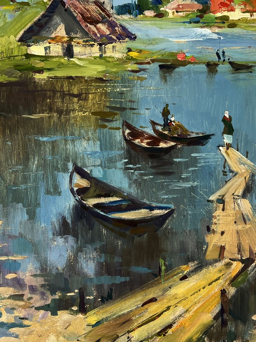 Oil painting Fishing village after the rain Yuriy Suprunchuk - 8