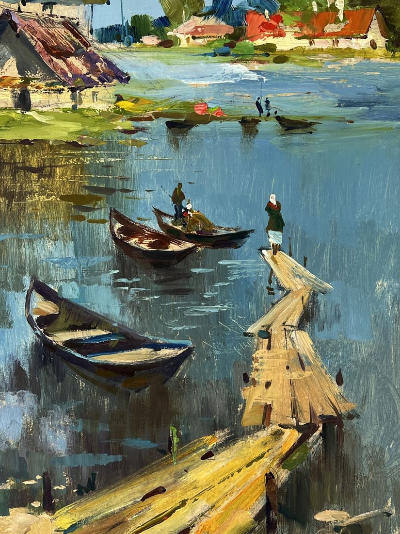 Oil painting Fishing village after the rain Yuriy Suprunchuk - 9