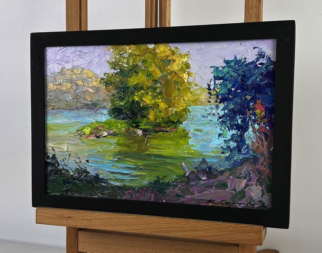 Oil painting A river along the forest Boris Serdyuk - 2