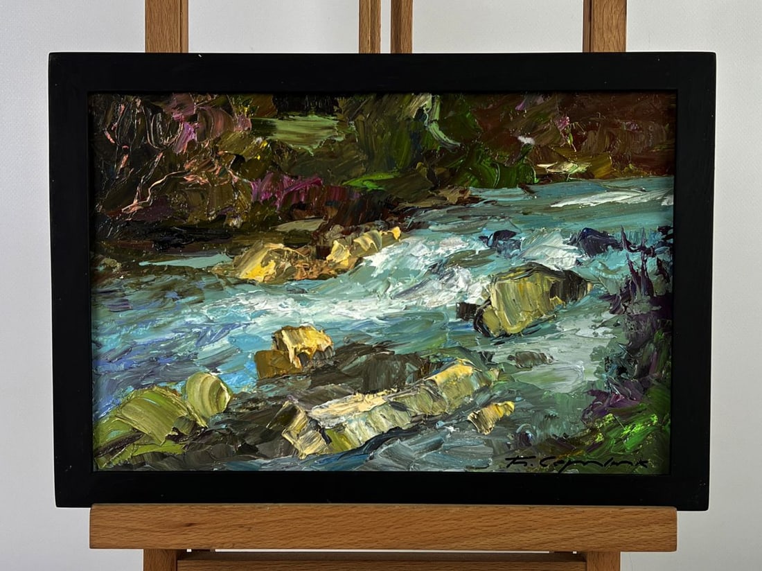 Oil painting The river flows through the mountains Boris Serdyuk: Title: Oil painting The river flows through the mountains Boris Serdyuk Description: NoAAA6398*** ABOUT THIS PAINTING **** TITLE: "The river flows through the mountains"* ARTISTS: Boris Serdyuk*