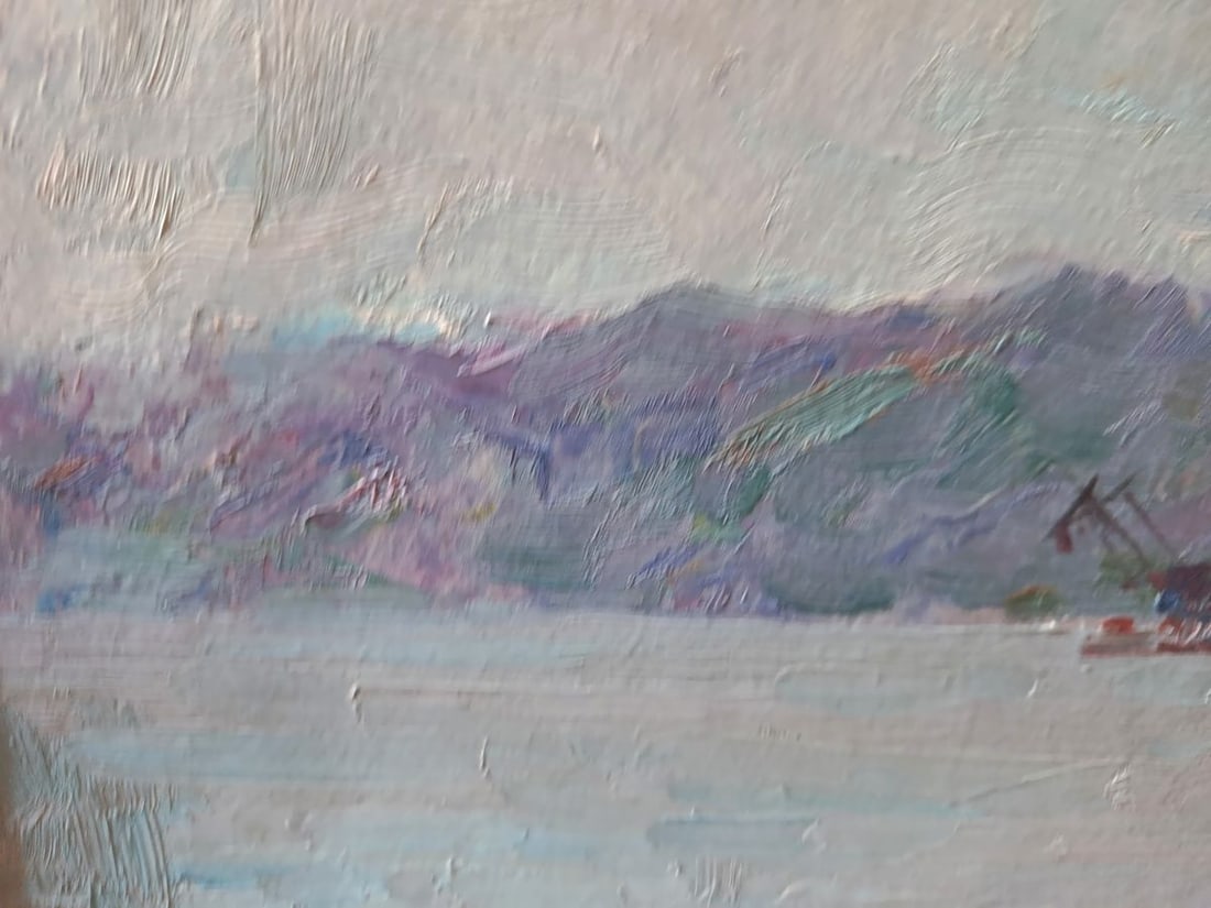 Oil painting Fishing near the shore Unknown artist - 7