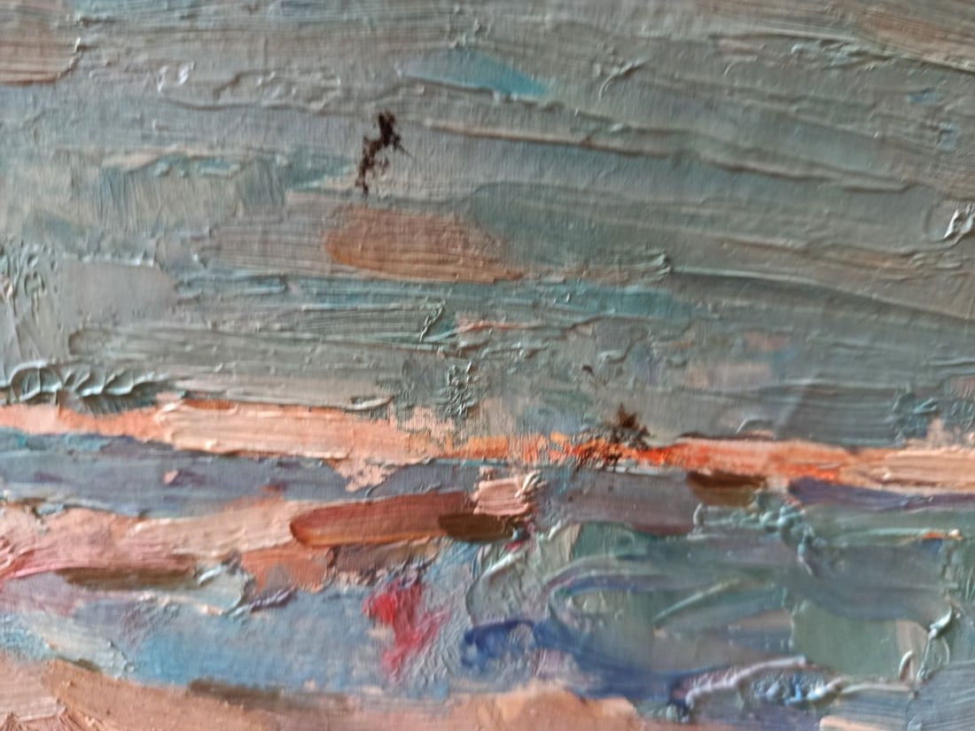 Oil painting Fishing near the shore Unknown artist - 8