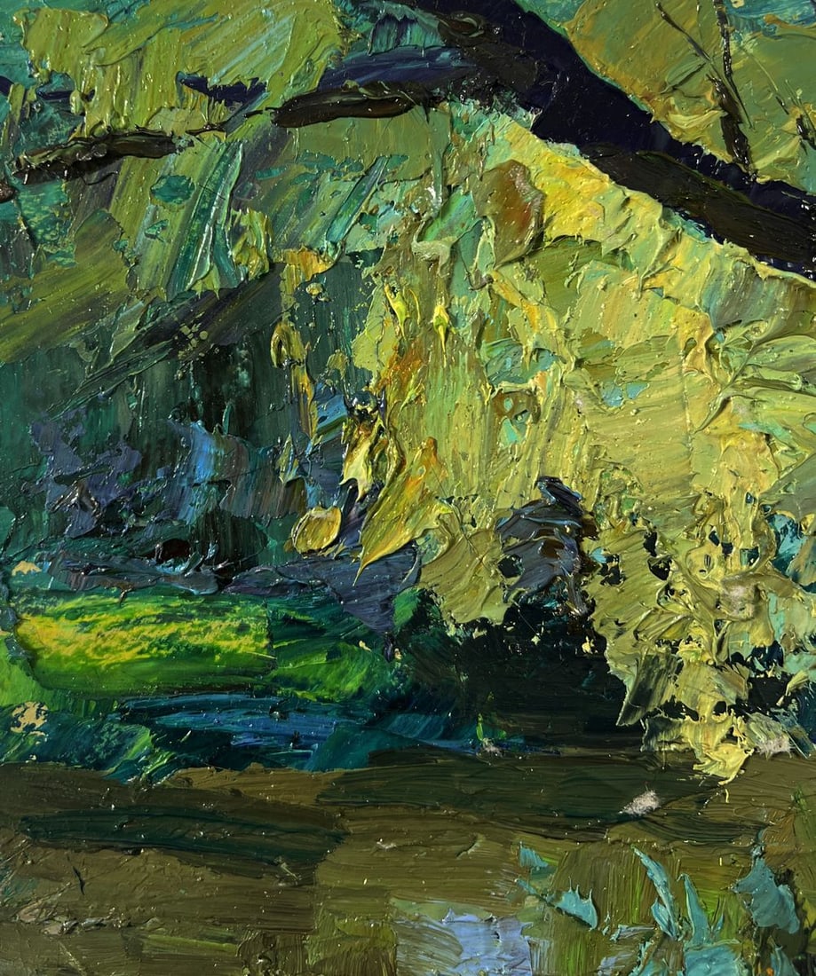 Oil painting Tree near the river Boris Serdyuk - 6