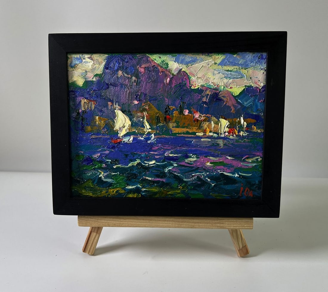 Oil painting Summer river breeze Oleksiy Ivanyuk: Title: Oil painting Summer river breeze Oleksiy Ivanyuk Description: NoAAA5838The Oil painting Canvas titled "Summer river breeze" radiates an atmosphere of movement, freshness, and vitality,