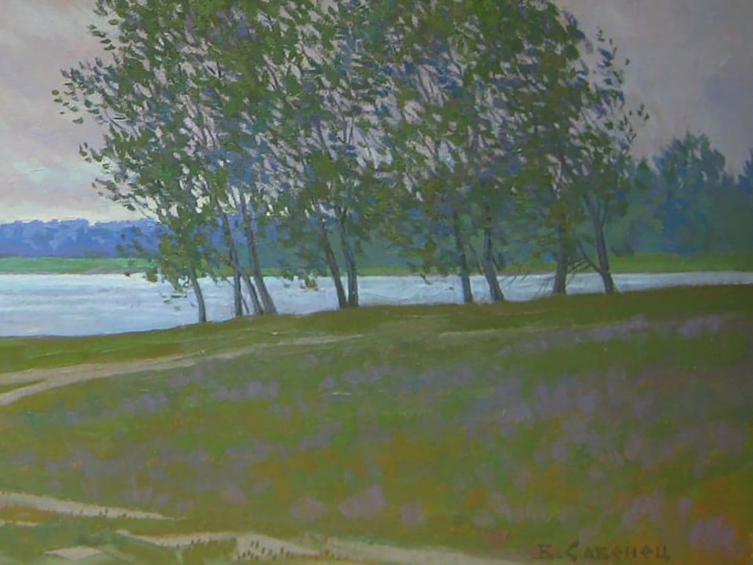 Oil painting Evening wind in the forest Valery Savenets - 2