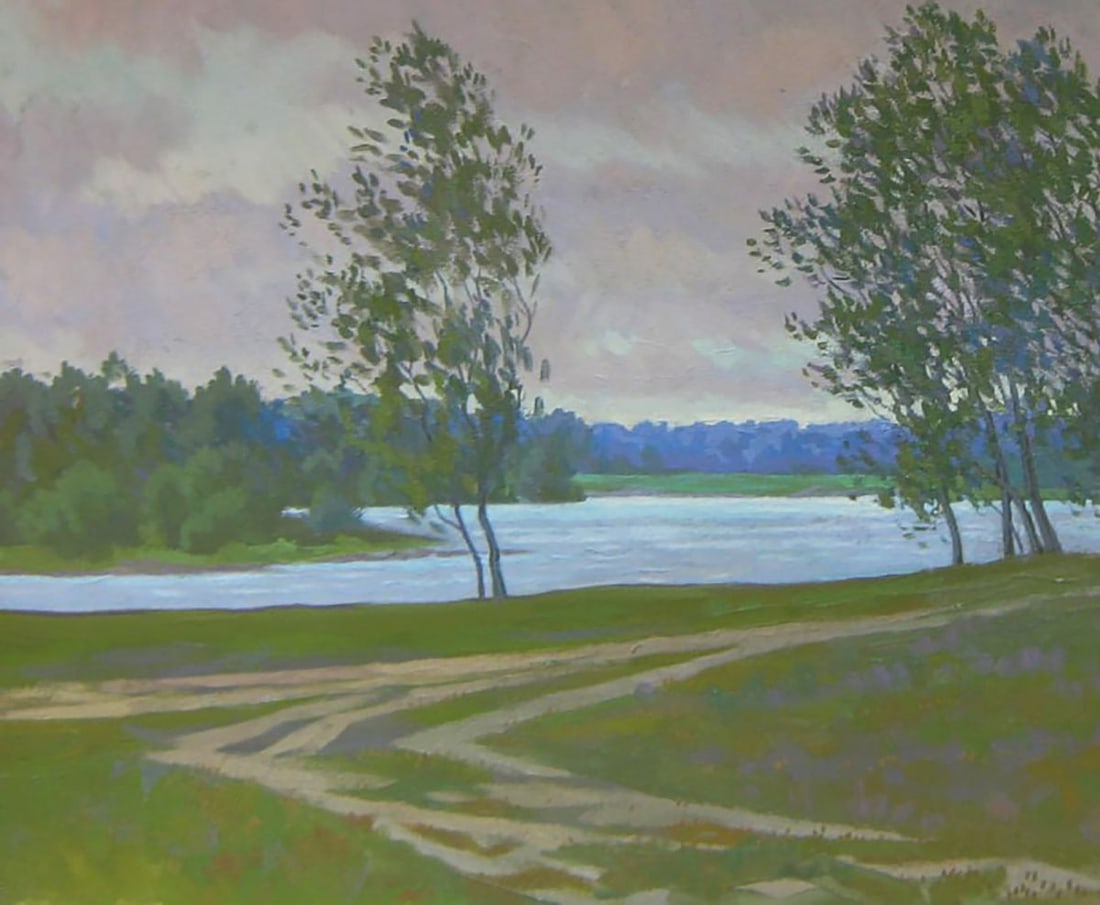 Oil painting Evening wind in the forest Valery Savenets - 3