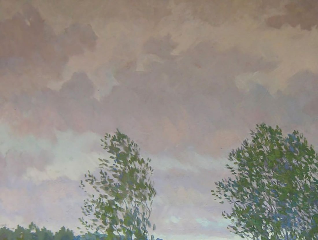Oil painting Evening wind in the forest Valery Savenets - 4