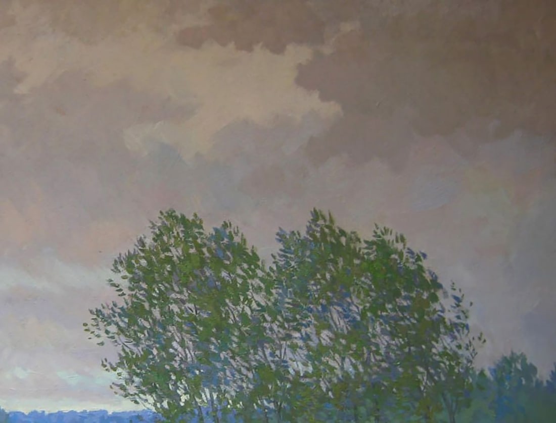 Oil painting Evening wind in the forest Valery Savenets - 5