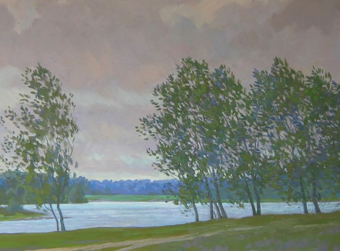 Oil painting Evening wind in the forest Valery Savenets - 6