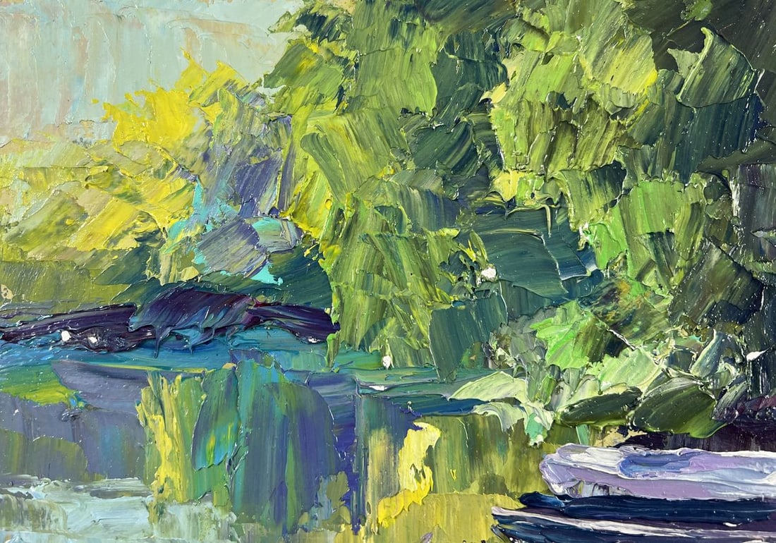 Oil painting The river and the forest Boris Serdyuk - 7
