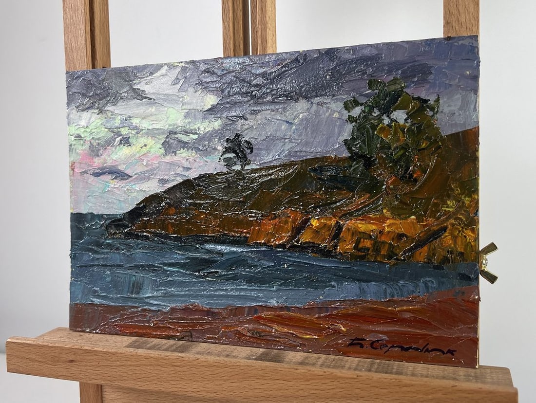 Oil painting The gray day is silent Boris Serdyuk - 2