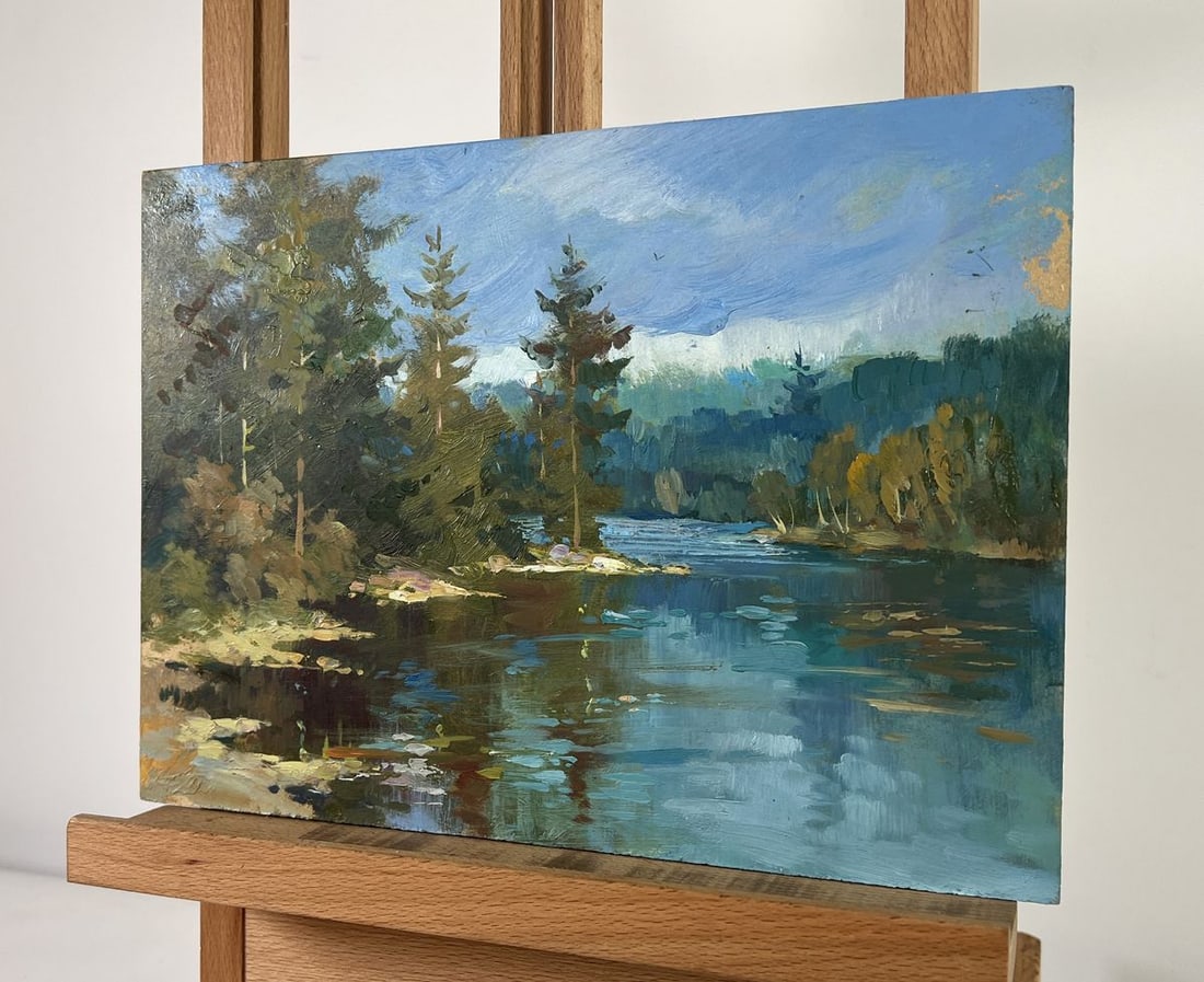 Oil painting Silent waters of the forest Yuriy Suprunchuk - 2